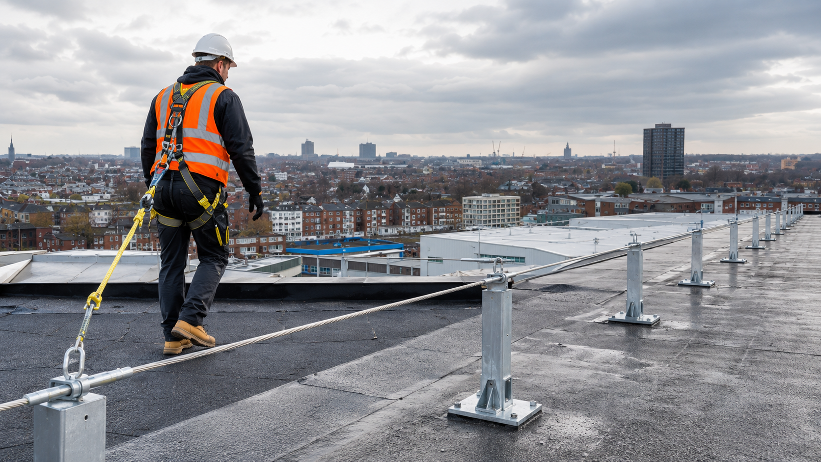 Lifeline system installed for working at height